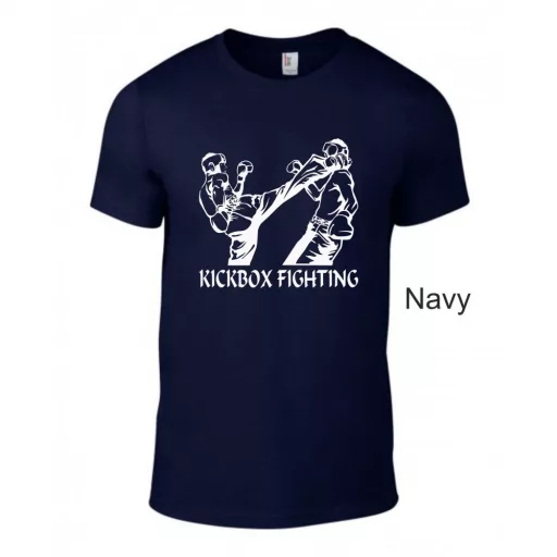 Kickbox Fighting kereknyakú pamut póló kick box mintával uniszex