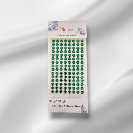 Strasszkő 8mm Smaragd zöld 120db/cs
