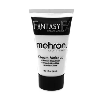 Mehron Fantasy FX White (30ml) – Fehér krémfesték, bohóc smink alap, vízbázisú arcfesték