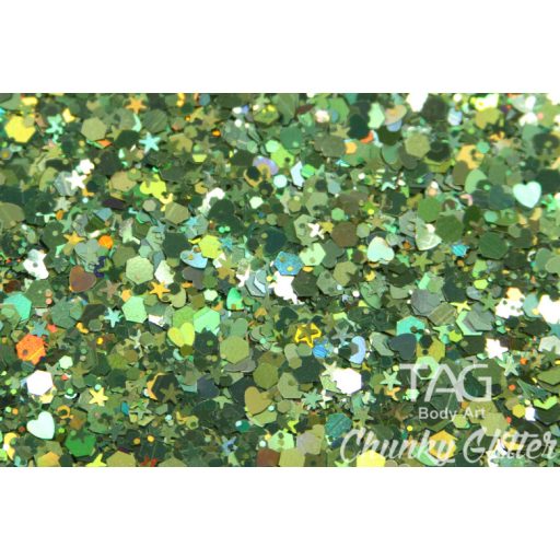 TAG Chunky Glitter Gel Green - Zöld 20gr