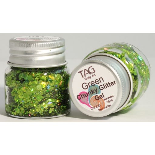 TAG Chunky Glitter Gel Green - Zöld 20gr
