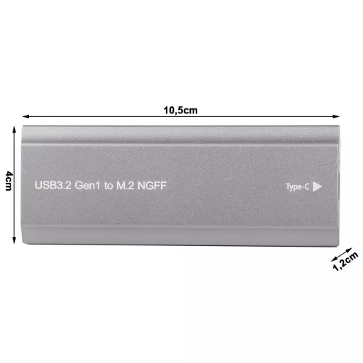 M.2 SATA NGFF SSD ház USB 3.1 Type-C