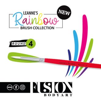 Leanne's Rainbow kerek arcfestőecset 4-es