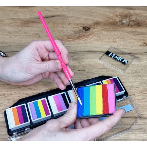 Leanne's Rainbow kerek arcfestőecset 4-es