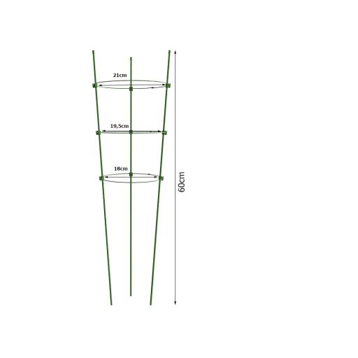 Gyűrűs támasz virágokhoz, növényekhez 60cm