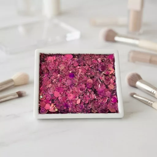 KiviArt Pink Magic rózsaszín irizáló csillámkrém arcra testre hajra