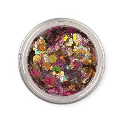 KiviArt Mixed Chunky Csillám CG52 - Vegyes Szemcsés Glitter Sminkhez