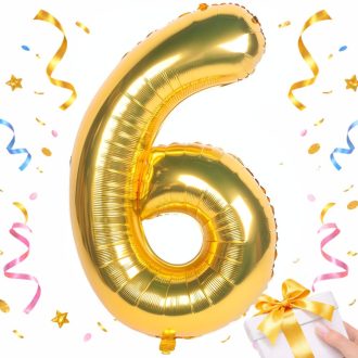 6-os Számú Fólia Lufi – Arany 66 cm