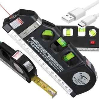   Precíziós lézeres szintező 15 cm-es, 2,5 m-es mérőszalaggal, lézeres mérővel, 3 üzemmóddal, LED