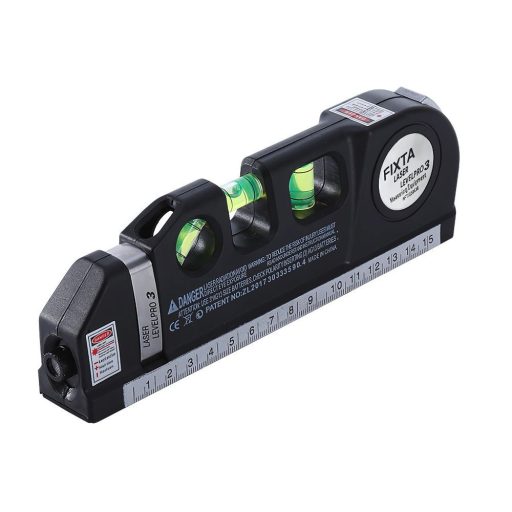 Precíziós lézeres szintező 15 cm-es, 2,5 m-es mérőszalaggal, lézeres mérővel, 3 üzemmóddal, LED