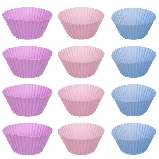 Teflon Muffin Sütő Tepsi + 12 db Szilikon Forma