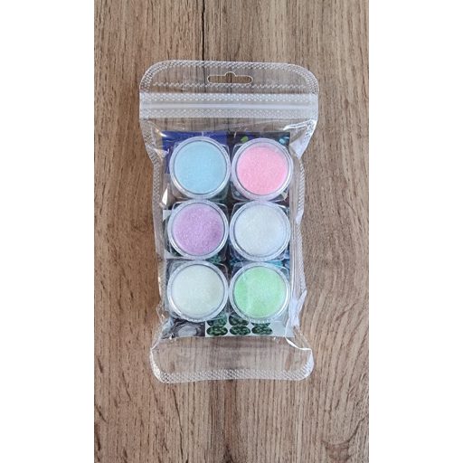 UV  csillámpor 6  darabos készlet 
