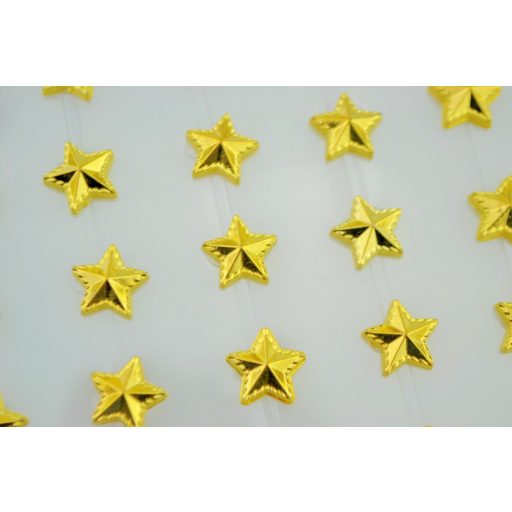 Strasszkő öntapadós 1cm  35 db-os - Csillag forma Arany