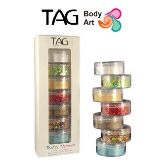 TAG Festival Glamour - Mica Powder & Chunky Glitter Pack 