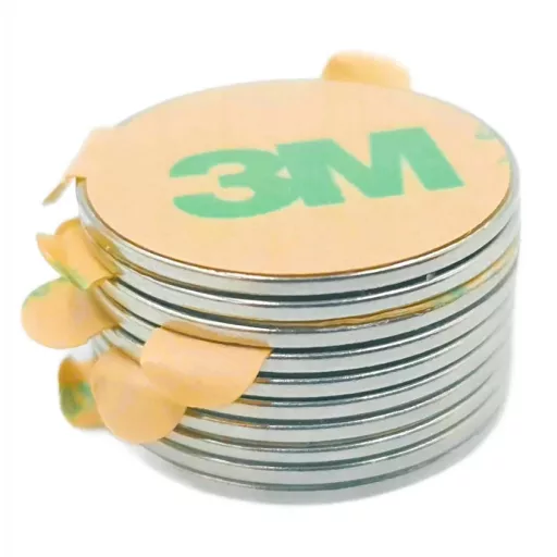 Neodímium körmágnes 3M öntapadós 20x1mm 10 db/cs