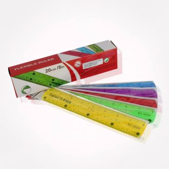 Rugalmas és hajlékony, 20 cm-es vonalzó, törésálló műanyagból