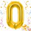 0-ás Számú Fólia Lufi – Arany 66 cm