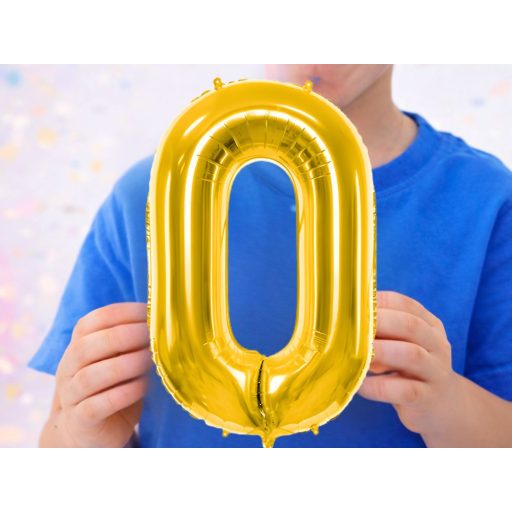 0-ás Számú Fólia Lufi – Arany 66 cm