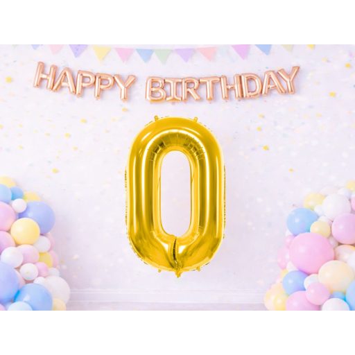 0-ás Számú Fólia Lufi – Arany 66 cm
