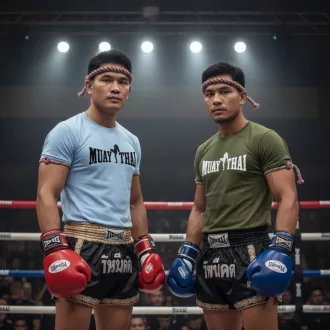 Muay Thai 4 kereknyakú pamut póló thai box mintával 