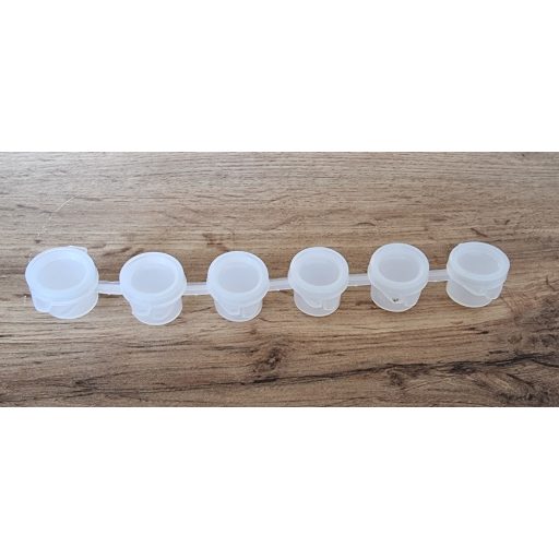 Kupakos tégely, tároló 6x3ml