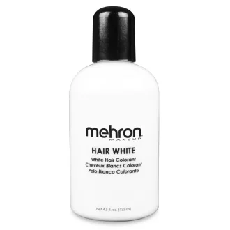 Mehron Hair White 130 ml – Nagyméretű, vízzel lemosható fehér folyékony hajszínező SFX-hez