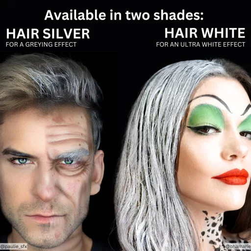 Mehron Hair White 130 ml – Nagyméretű, vízzel lemosható fehér folyékony hajszínező SFX-hez