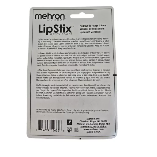 Mehron Lipstix Fix™ Lipstick Sealer – Rúzsfixáló a tartós, elkenődésmentes ajakszínért