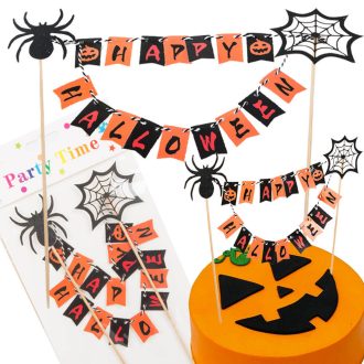 Halloween parti süti, torta girland dekoráció
