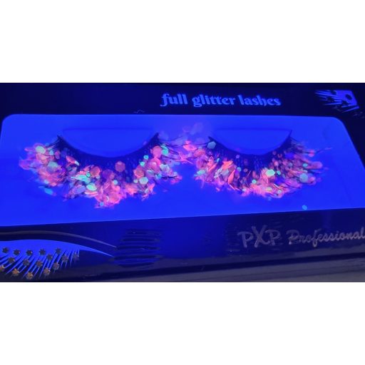 PXP Candy Luminous Chunky csillámos szempillák Calypso stílusú pink sárga 41424