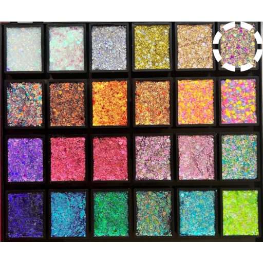 Fusion Glitter csillámkrém  utántöltő Mardi Gras  UV