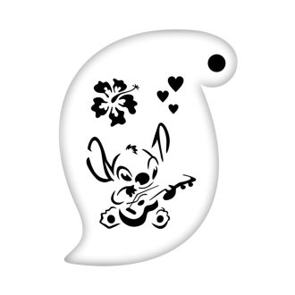 Stitch gitárral arcfestő sablon, stencil könnyű és gyors használat.