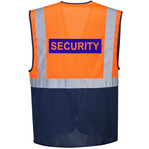 Vezetői Kéttónusú láthatósági mellény - SECURITY, RENDEZŐ felirattal