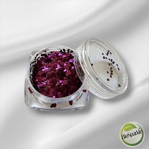 Kozmetikai Chunky Bio csillám Fuchsia 