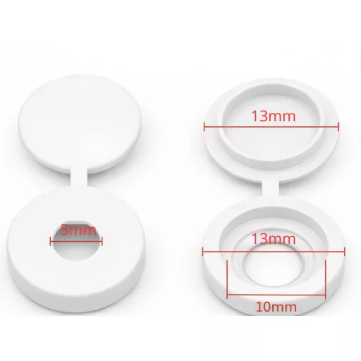 Csavartakaró Kupak Szett - Fehér 100db/cs