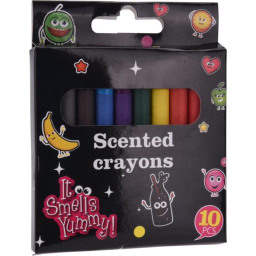 Zsírkréta készlet 10 színes, illatos 