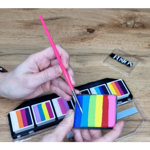 Leanne's Rainbow kerek arcfestőecset 2-es