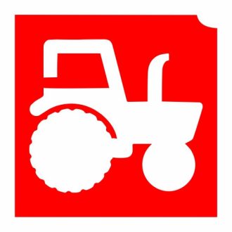 4x4cm Csillámtetoválás sablon 18 Traktor 