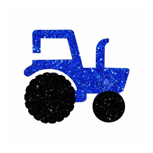 4x4cm Csillámtetoválás sablon 18 Traktor 