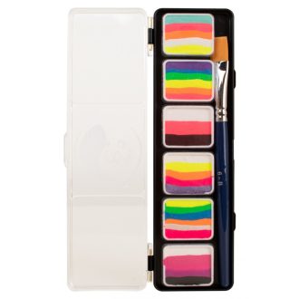   PXP "egymozdulat" 6x6 g UV-neon csíkos paletta 6-os lapos ecsettel 49976