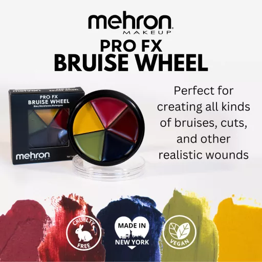 Mehron Pro FX Bruise Wheel – Professzionális 5 színű zúzódás és sérülés paletta