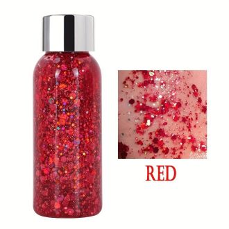 Laura Serna Chunky face and Body glitter gel - Piros