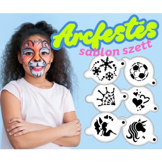 Arcfestő mini sablon szett 6db/cs