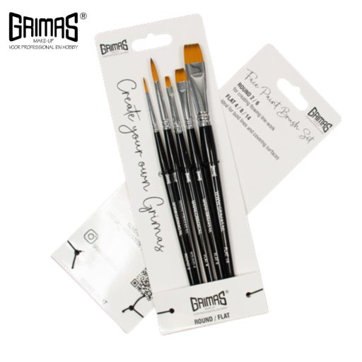 Grimas Profi ecset készlet - kerek/lapos 5 darabos