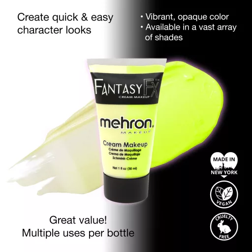 Mehron Fantasy FX Glow-in-the-Dark (30ml) – Sötétben világító arcfesték tubusban, vízbázisú krémfesték