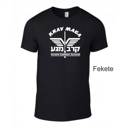 Krav Maga System uniszex pamut póló sportos mintával-