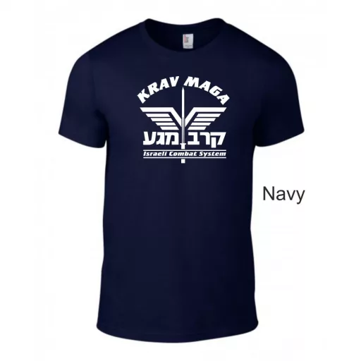 Krav Maga System uniszex pamut póló sportos mintával-