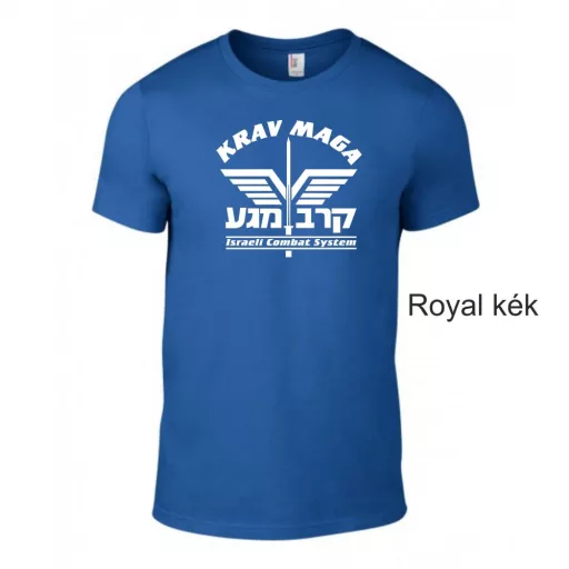 Krav Maga System uniszex pamut póló sportos mintával-