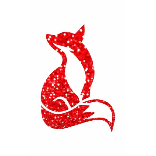 8x5 cm-es Csillám tetoválás sablon - Róka 147