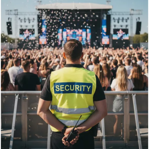 áthatósági mellény SECURITY felirattal, sárga biztonsági mellény vagyonőröknek, fényvisszaverő rendezvénybiztosító mellény.